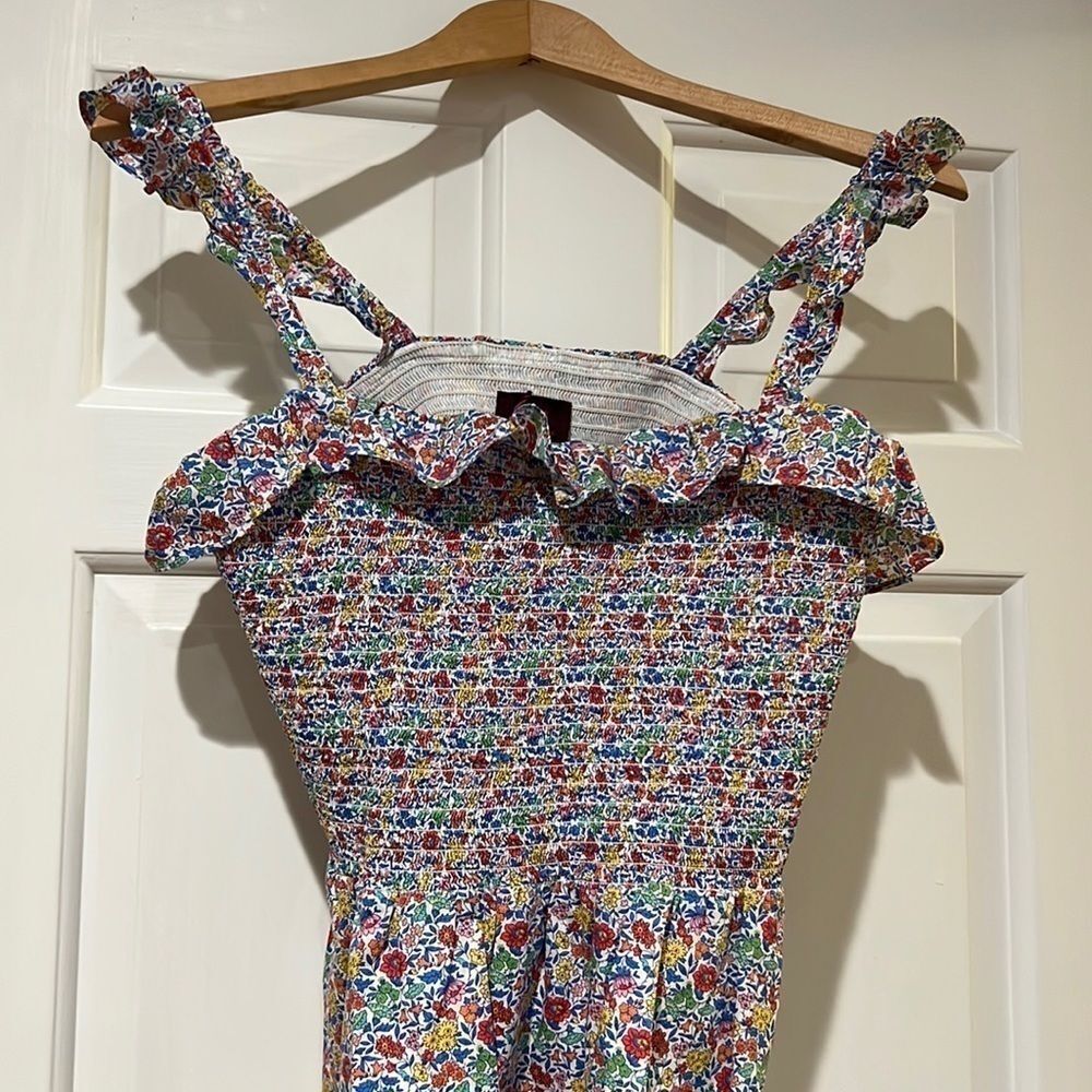 J. Crew Ruffle Smocked liberty print tank - Picture 3 of 5